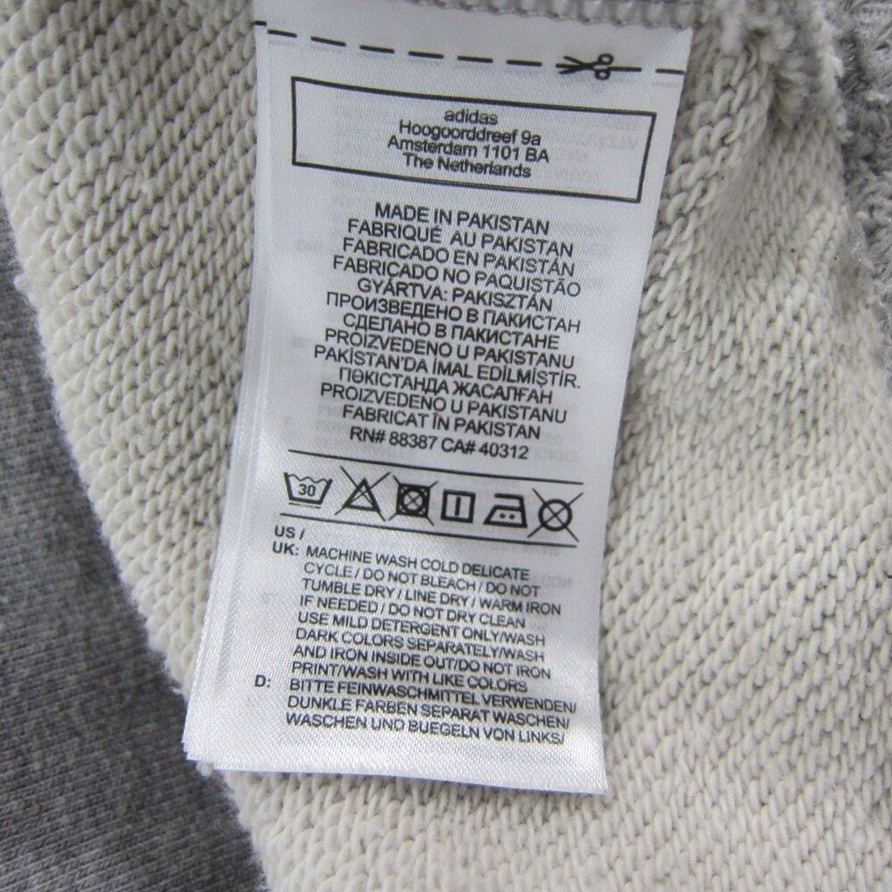 Adidas Originals Trefoil Heather Grey Hoodie FM3304 Women's Size L - Picture 7 of 9